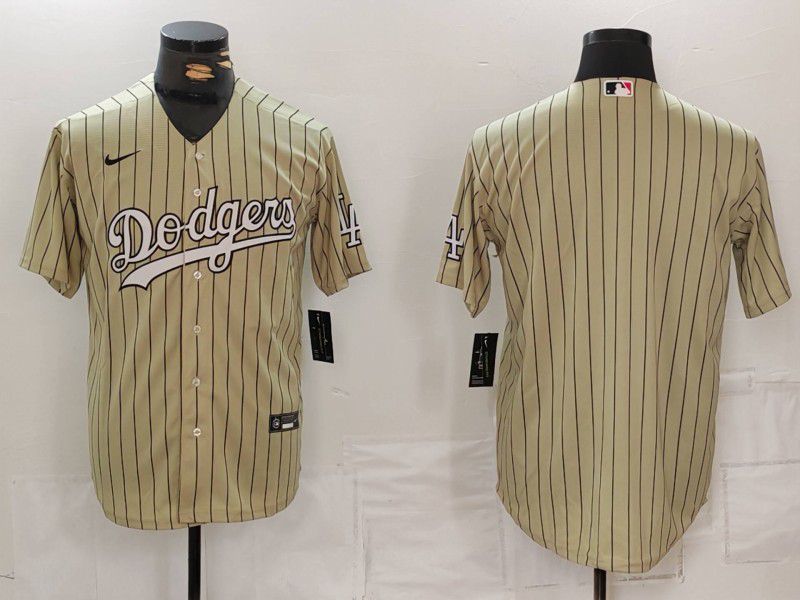 Men Los Angeles Dodgers Blank Cream Stripe Game 2024 Nike MLB Jersey style 1->los angeles dodgers->MLB Jersey